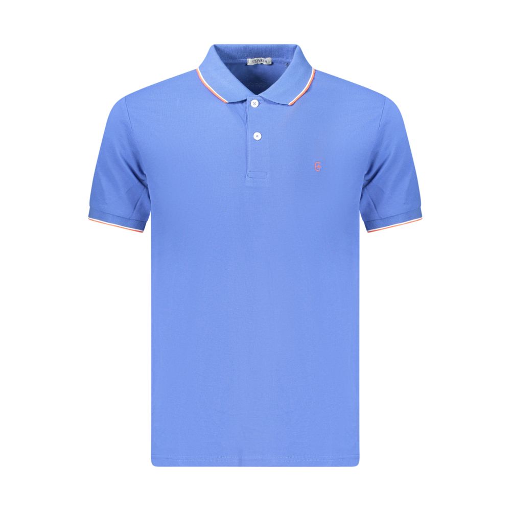 Coveri Moving Blaues Baumwoll-Poloshirt für Herren