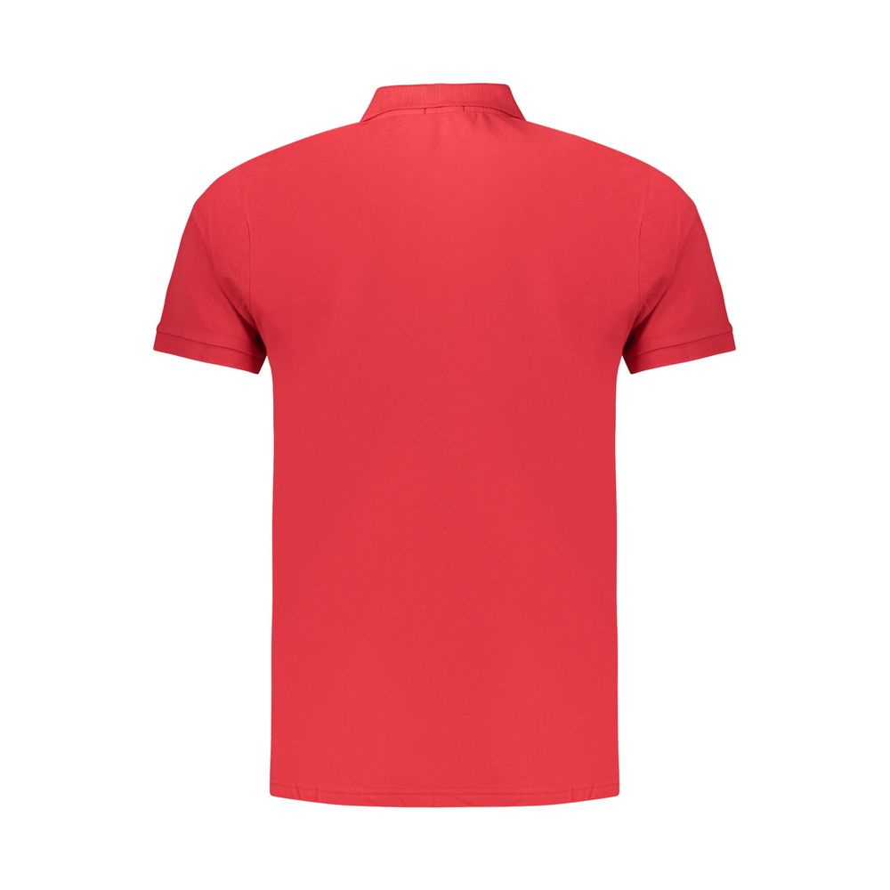 Coveri Moving Rotes Herren-Poloshirt aus Baumwolle