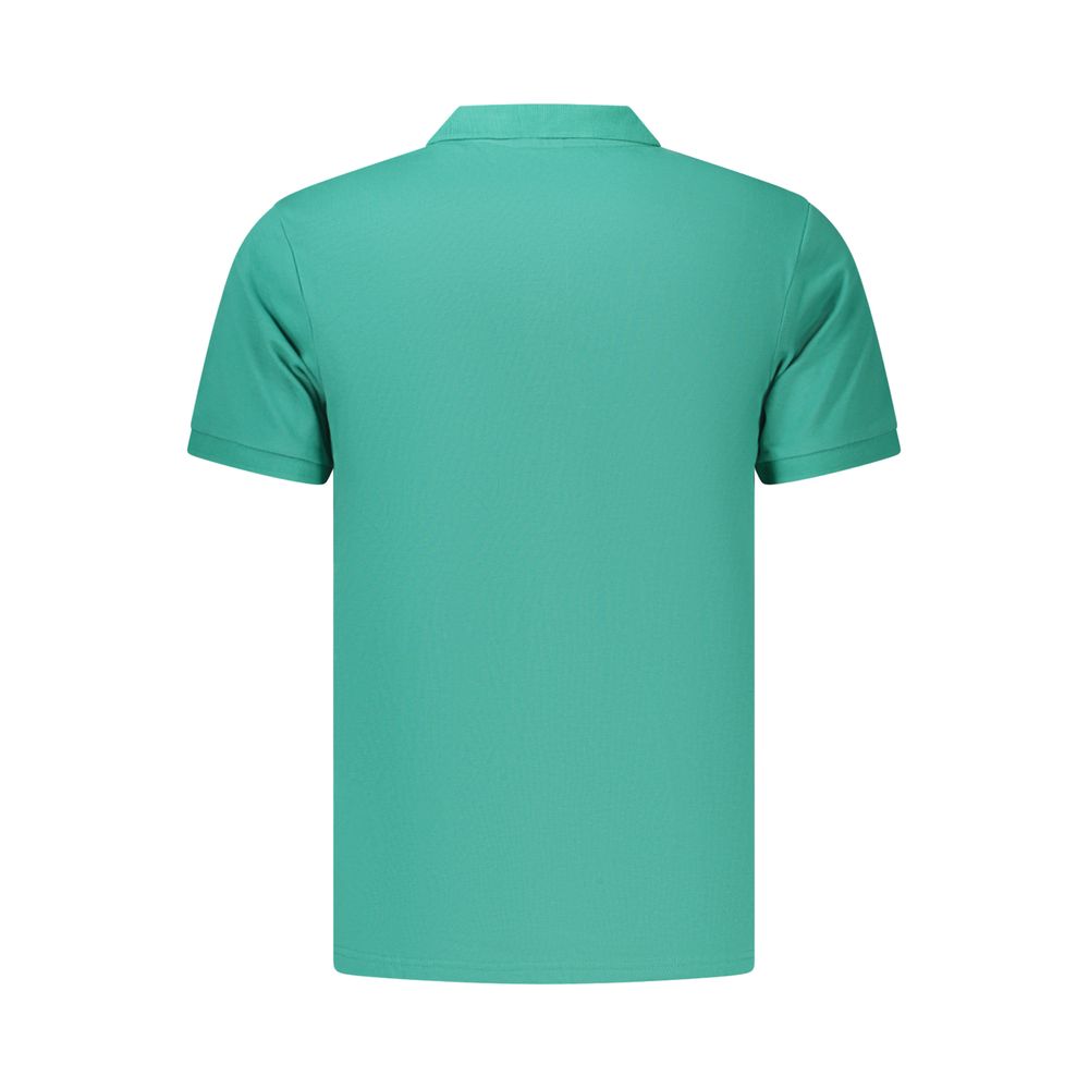 Coveri Moving Grünes Herren-Poloshirt aus Baumwolle