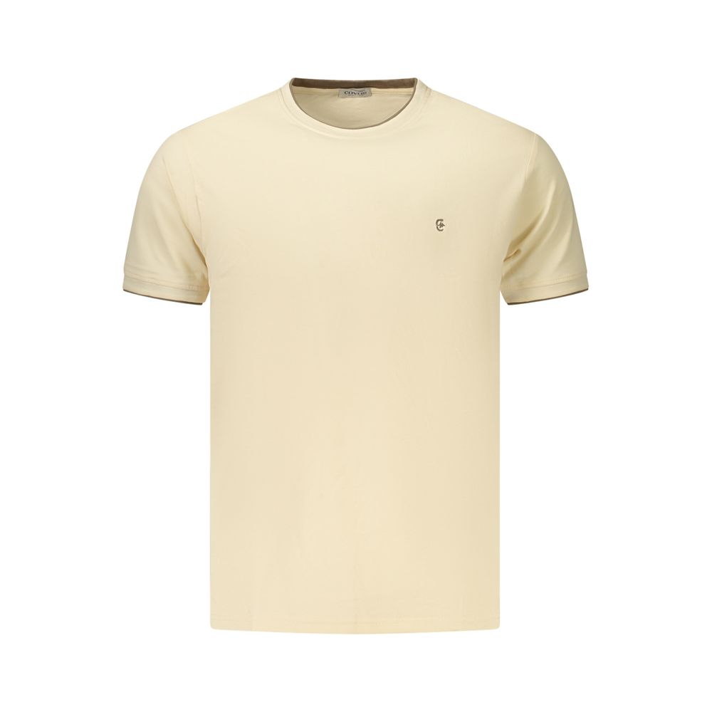 Coveri Moving Beige Baumwoll-T-Shirt für Herren