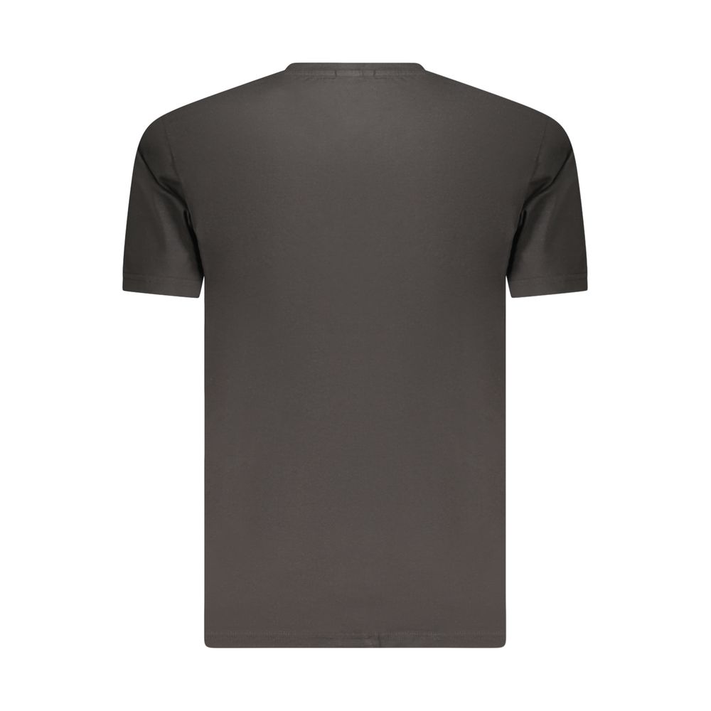 Coveri Moving Schwarzes Baumwoll-T-Shirt für Herren