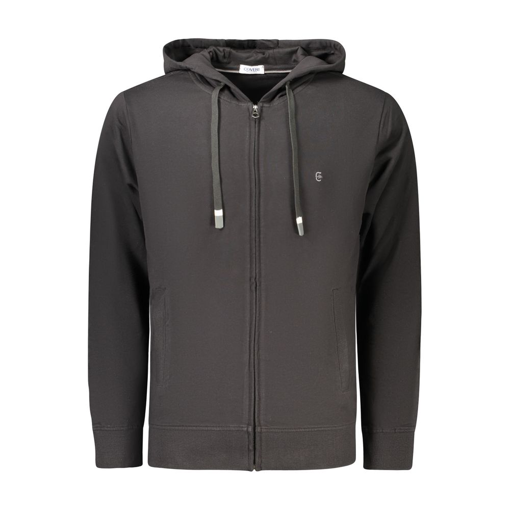 Coveri Moving Schwarzer Baumwoll-Herren-Sweatshirt