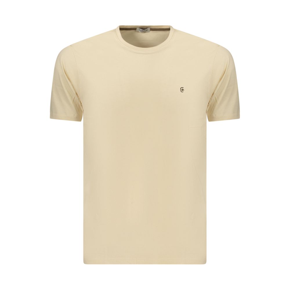 Coveri Moving Beige Baumwoll-T-Shirt für Herren