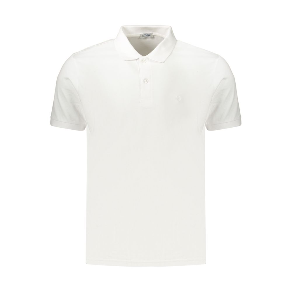 Coveri Moving Bianco Baumwoll-Poloshirt für Herren