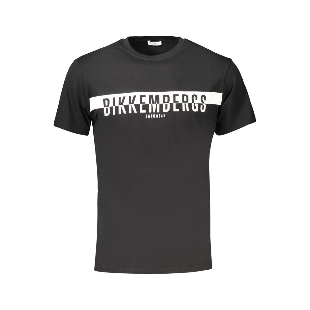 Bikkembergs Schwarzes Baumwoll-T-Shirt für Herren