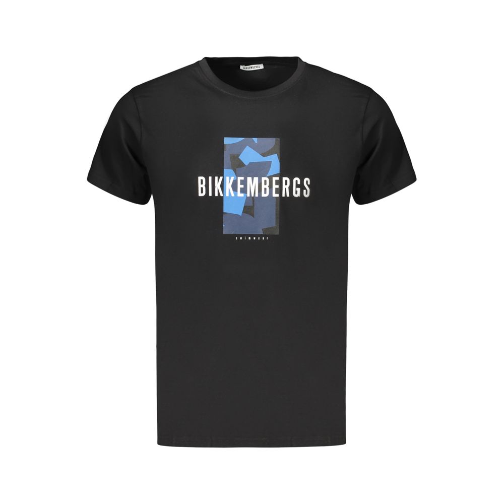 Bikkembergs Schwarzes Baumwoll-T-Shirt für Herren