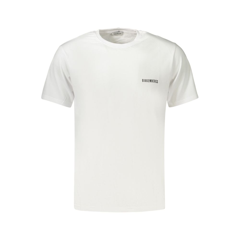 Bikkembergs Weißes Herren-T-Shirt aus Baumwolle
