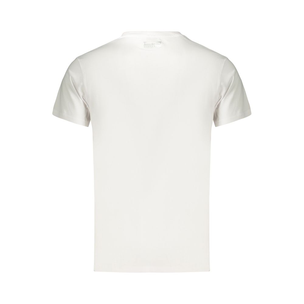 Bikkembergs Weißes Herren-T-Shirt aus Baumwolle