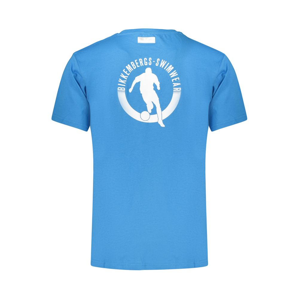 Bikkembergs Azzurro Baumwoll-T-Shirt für Herren