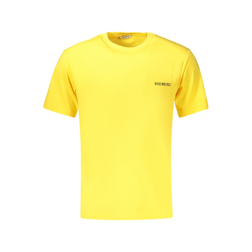 Bikkembergs T-Shirt aus gelber Baumwolle