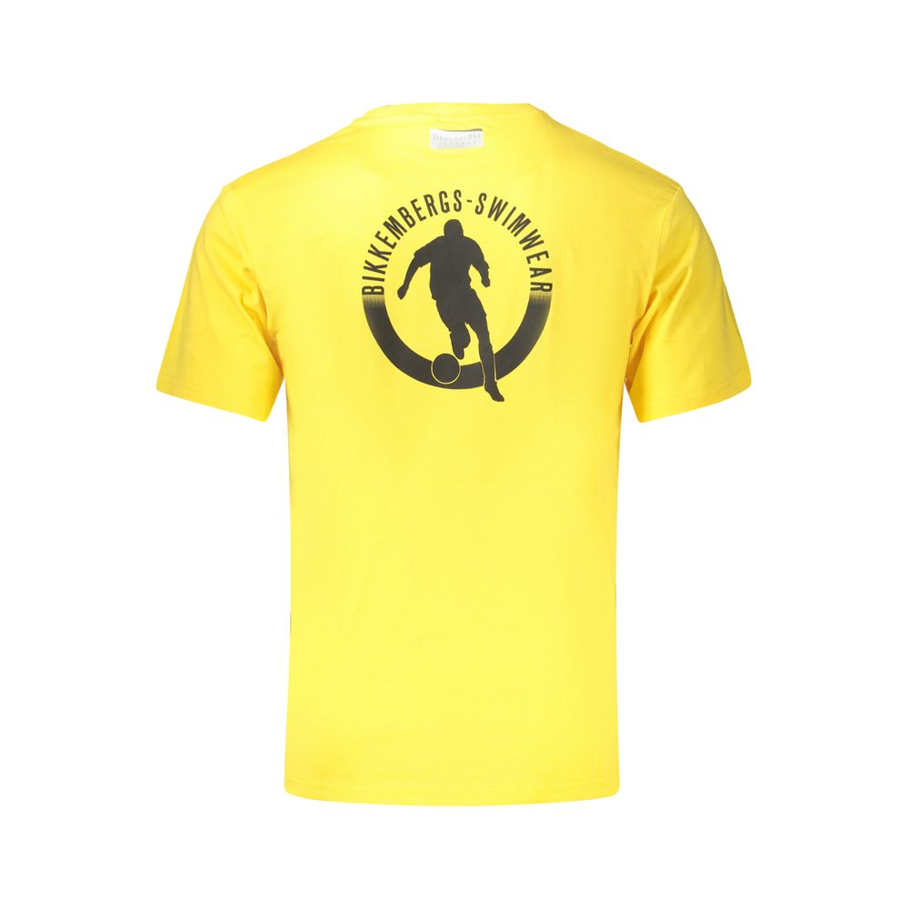Bikkembergs T-Shirt aus gelber Baumwolle