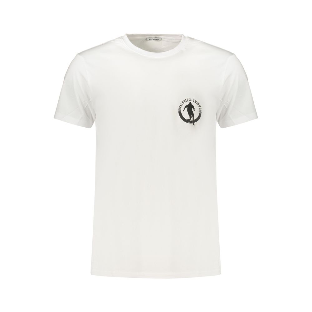 Bikkembergs Weißes Herren-T-Shirt aus Baumwolle