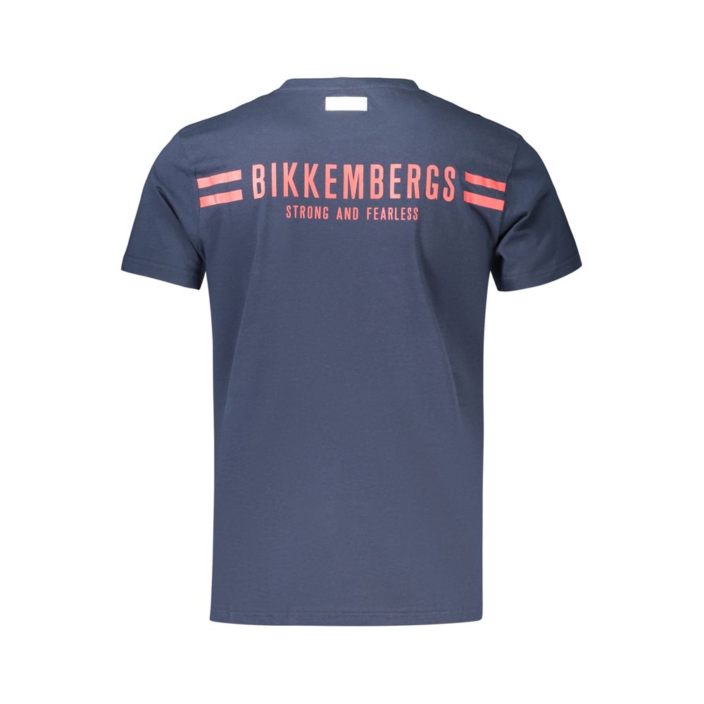 Bikkembergs Blaues Baumwoll-T-Shirt für Herren