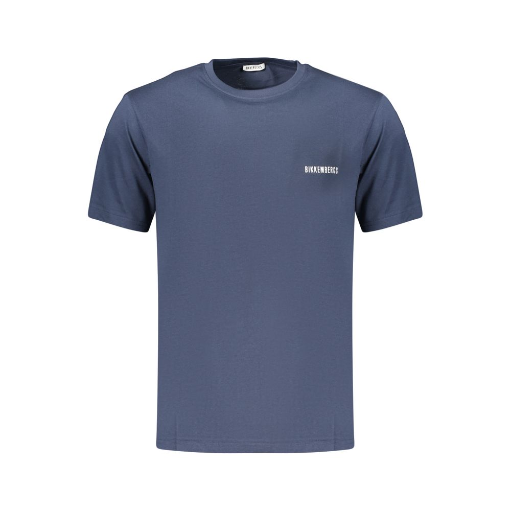 Bikkembergs Blaues Baumwoll-T-Shirt für Herren