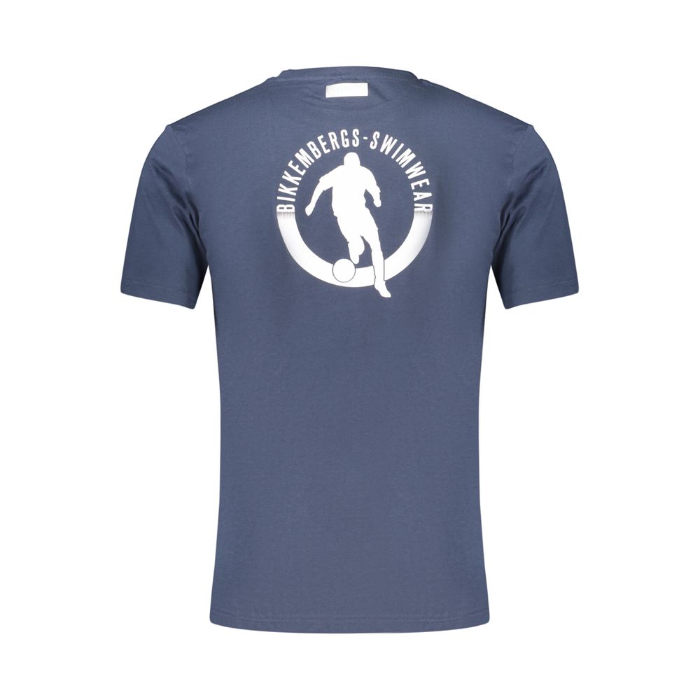 Bikkembergs Blaues Baumwoll-T-Shirt für Herren