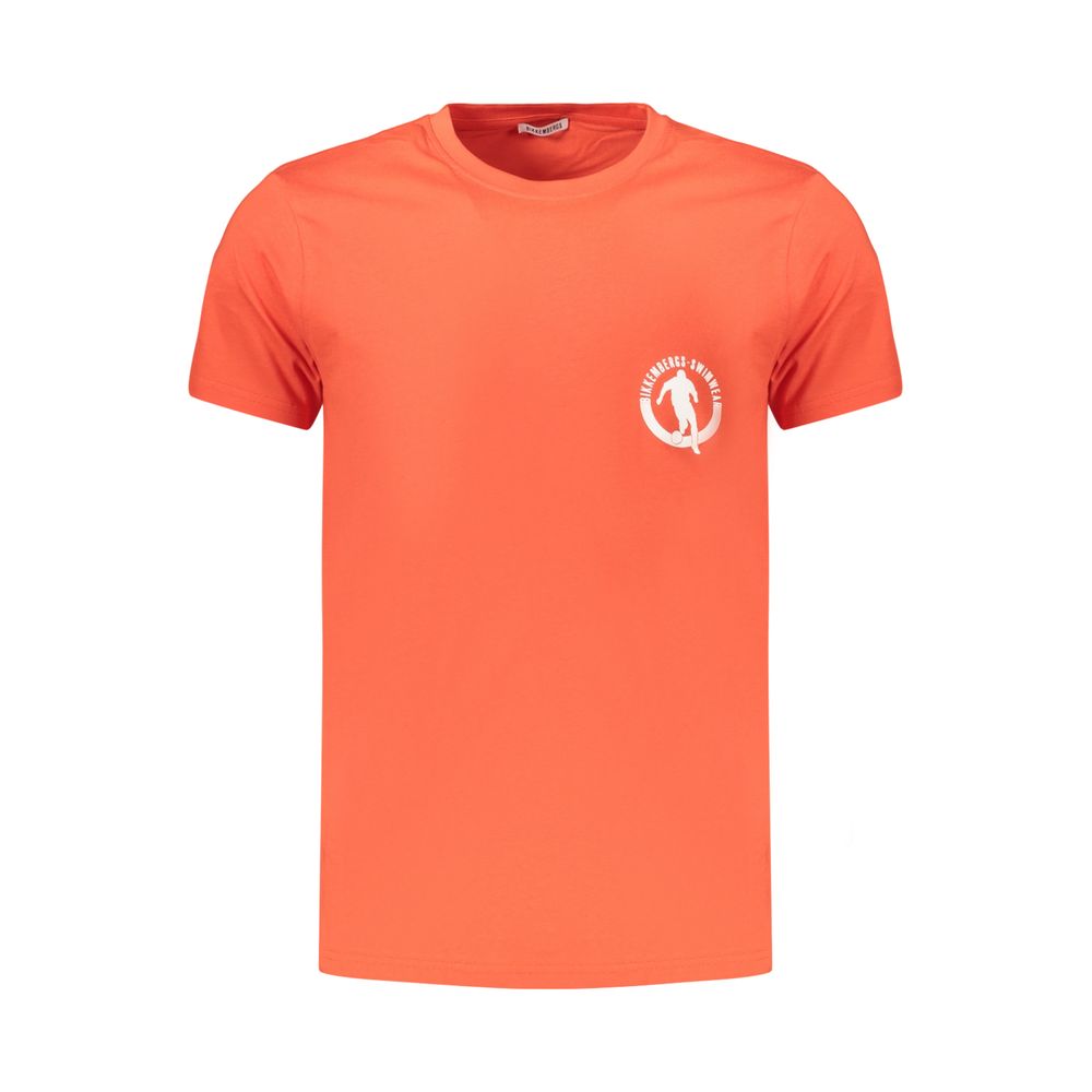 Bikkembergs Orangefarbenes T-Shirt aus Baumwolle