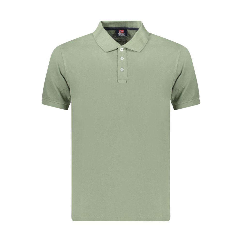 Norway 1963 Grünes Herren-Poloshirt aus Baumwolle