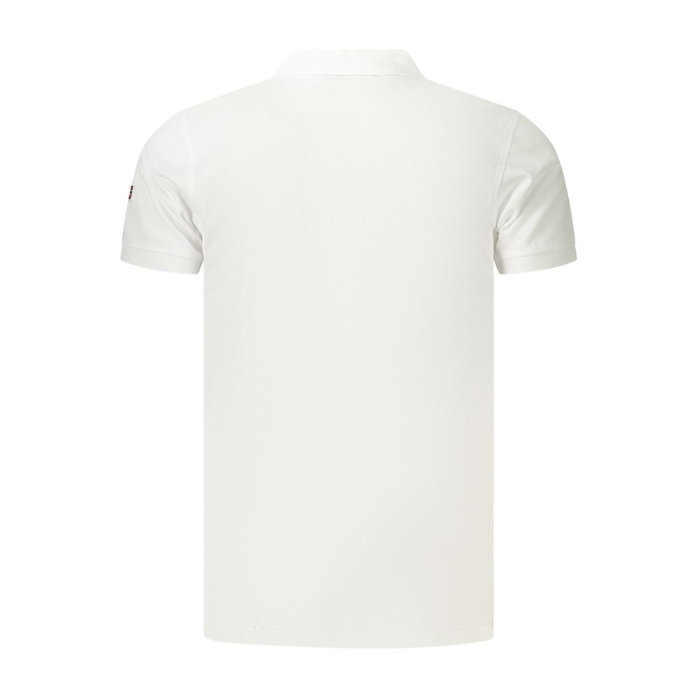 Norway 1963 Weißes Herren-Poloshirt aus Baumwolle