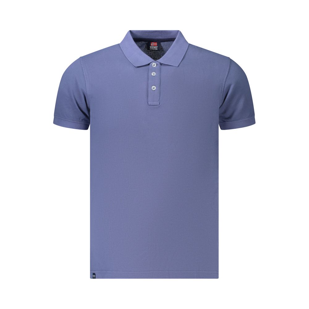 Norway 1963 Blaues Baumwoll-Poloshirt für Herren