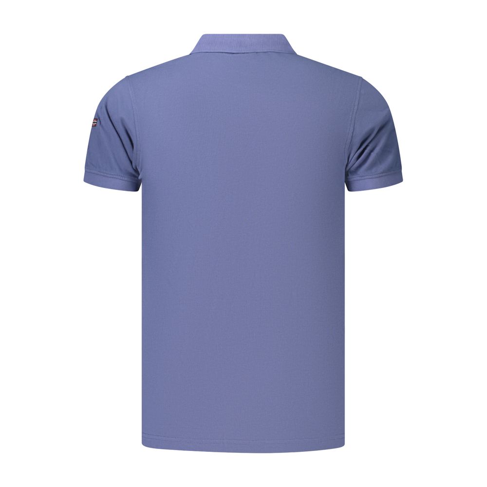 Norway 1963 Blaues Baumwoll-Poloshirt für Herren