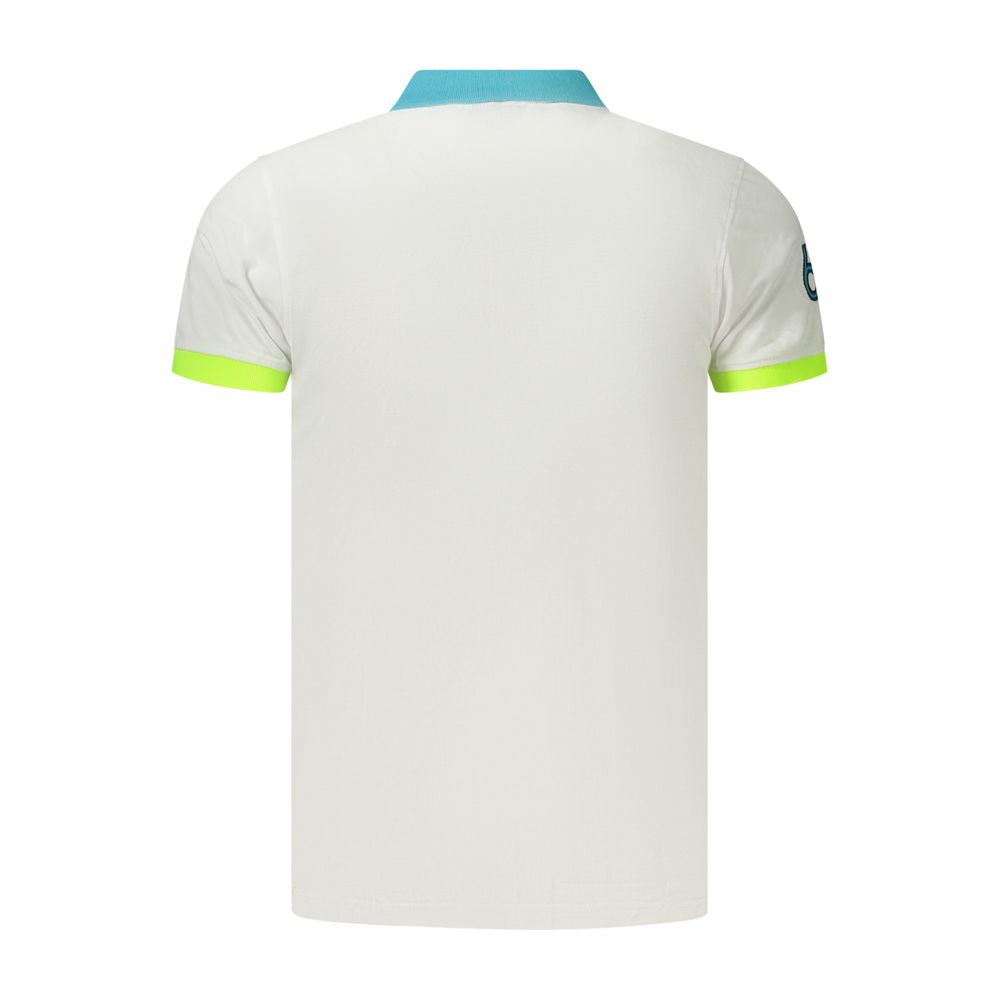 Norway 1963 Bianco Baumwoll-Poloshirt für Herren