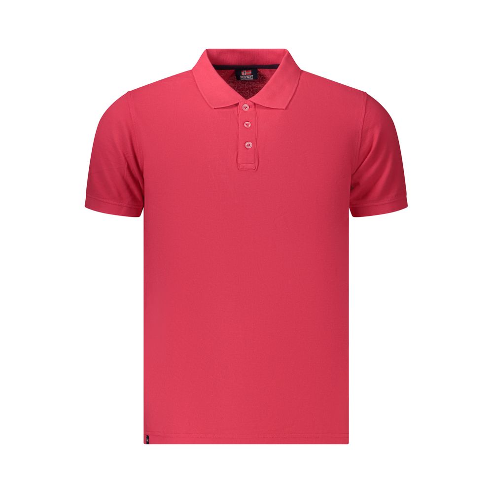 Norway 1963 Rosso Baumwoll-Poloshirt für Herren