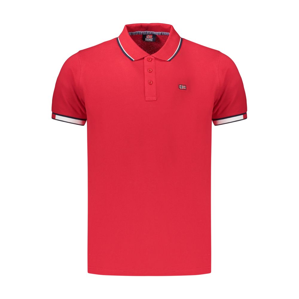 Norway 1963 Rosso Baumwoll-Poloshirt für Herren