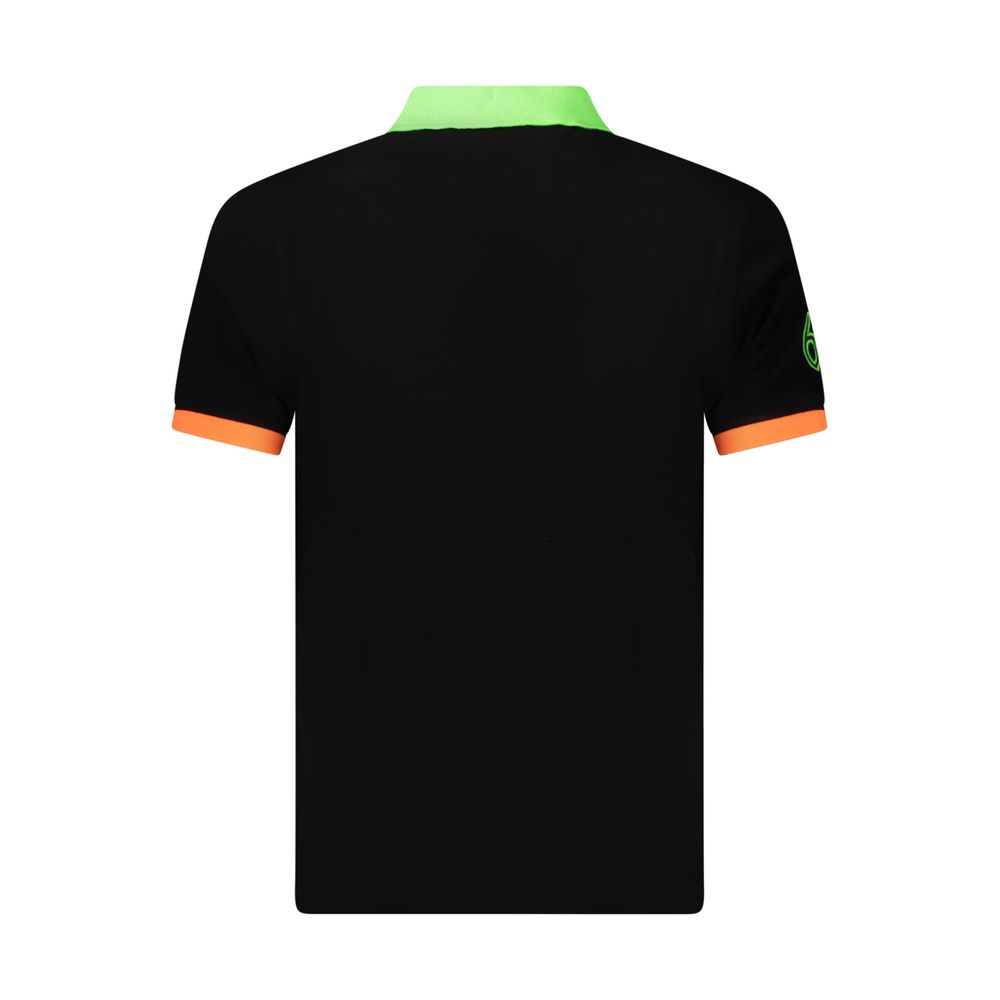 Norway 1963 Schwarzes Herren-Poloshirt aus Baumwolle