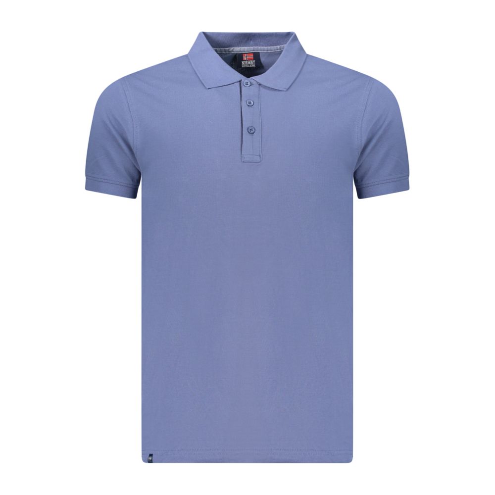 Norway 1963 Blaues Baumwoll-Poloshirt für Herren