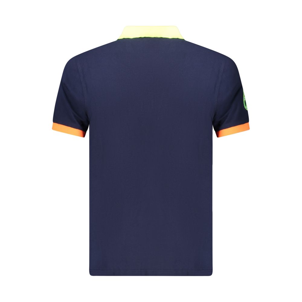 Norway 1963 Blaues Baumwoll-Poloshirt für Herren