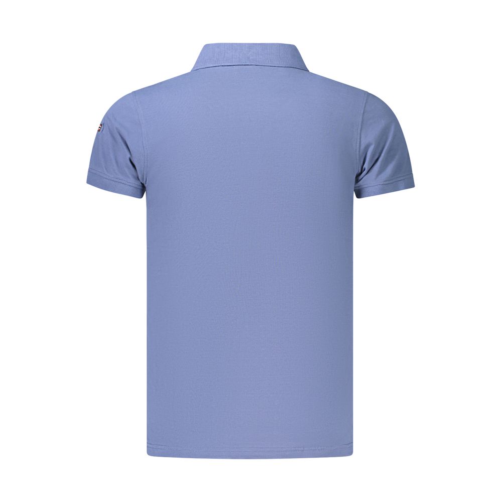 Norway 1963 Blaues Baumwoll-Poloshirt für Herren