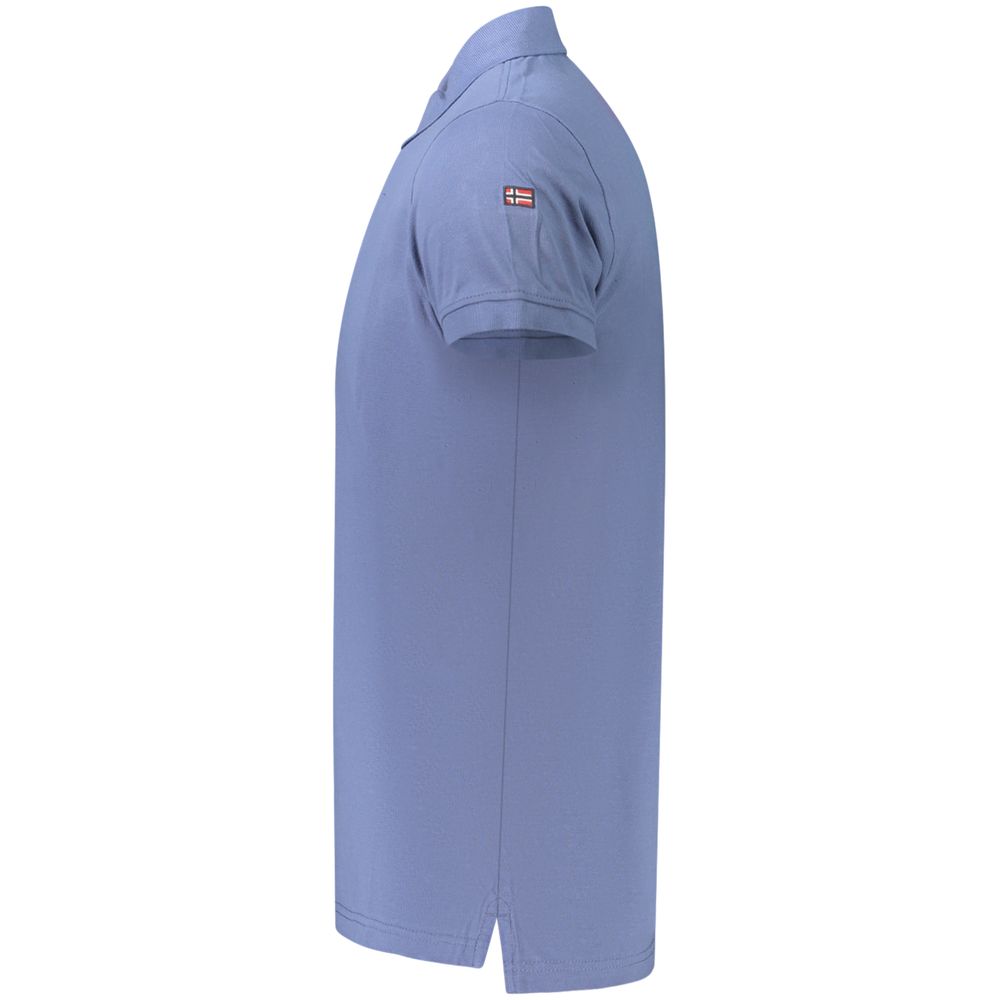 Norway 1963 Blaues Baumwoll-Poloshirt für Herren