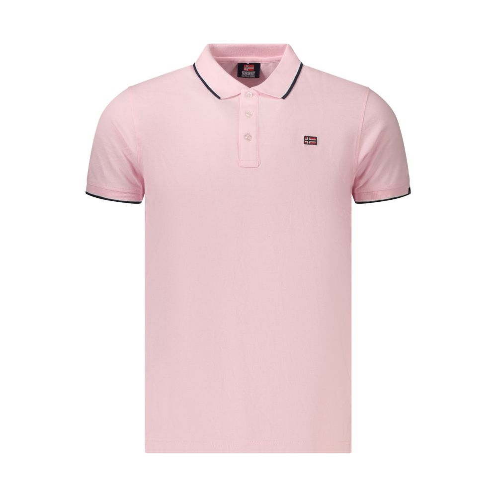 Norway 1963 Rosa Cotton Herren-Poloshirt