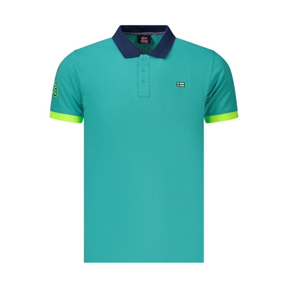 Norway 1963 Azzurro Baumwoll-Poloshirt für Herren