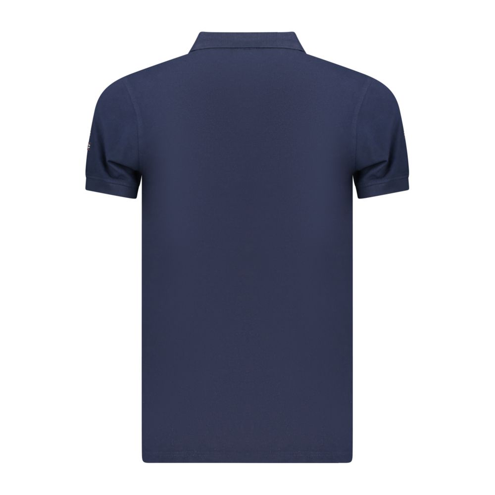 Norway 1963 Blaues Baumwoll-Poloshirt für Herren