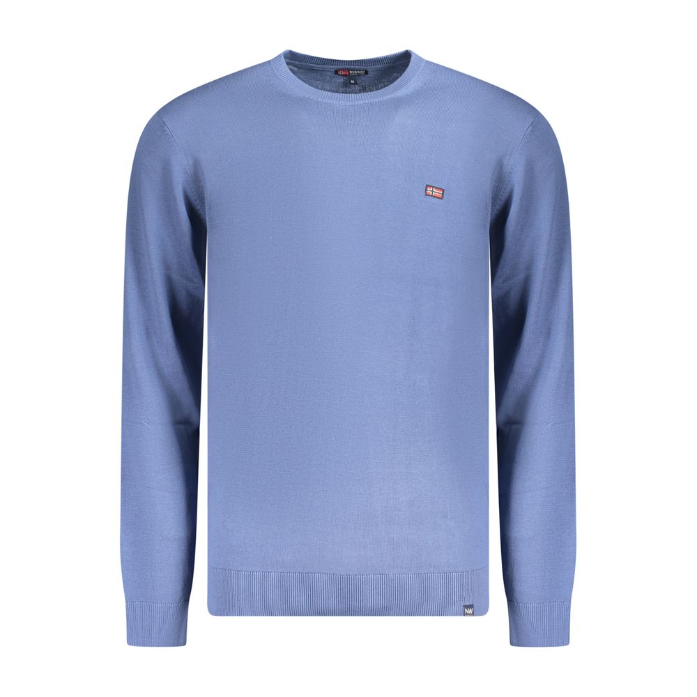 Norway 1963 Herrenhemd aus blauer Baumwolle