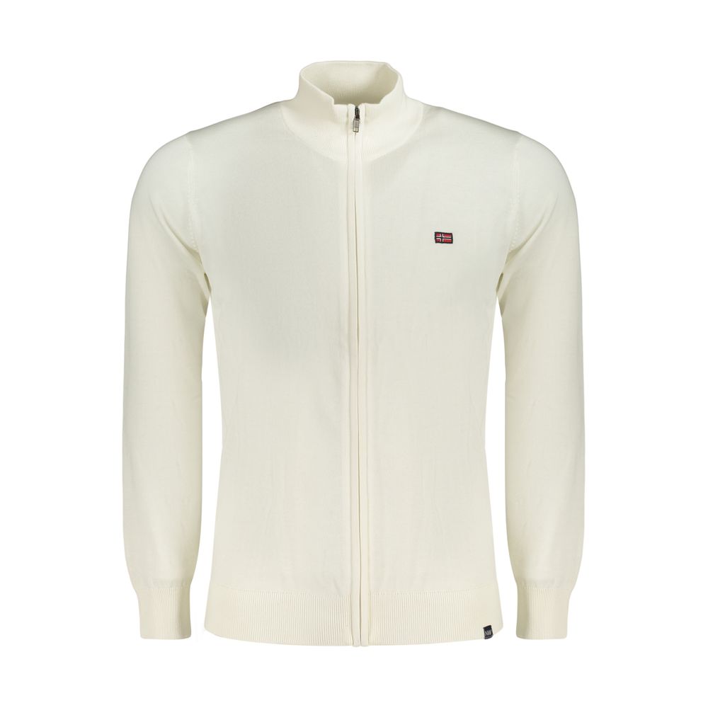 Norway 1963 Weißer Herren-Pullover aus Baumwolle