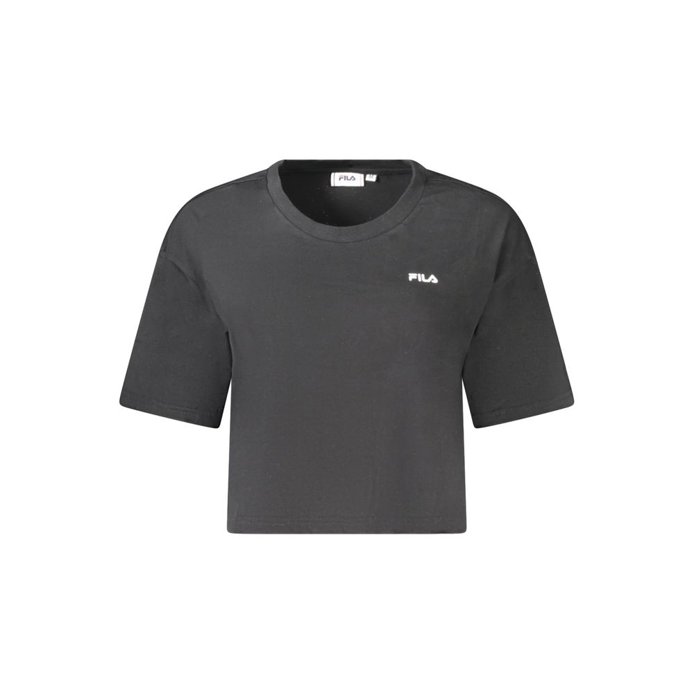 Fila Schwarzes Baumwoll-T-Shirt für Damen