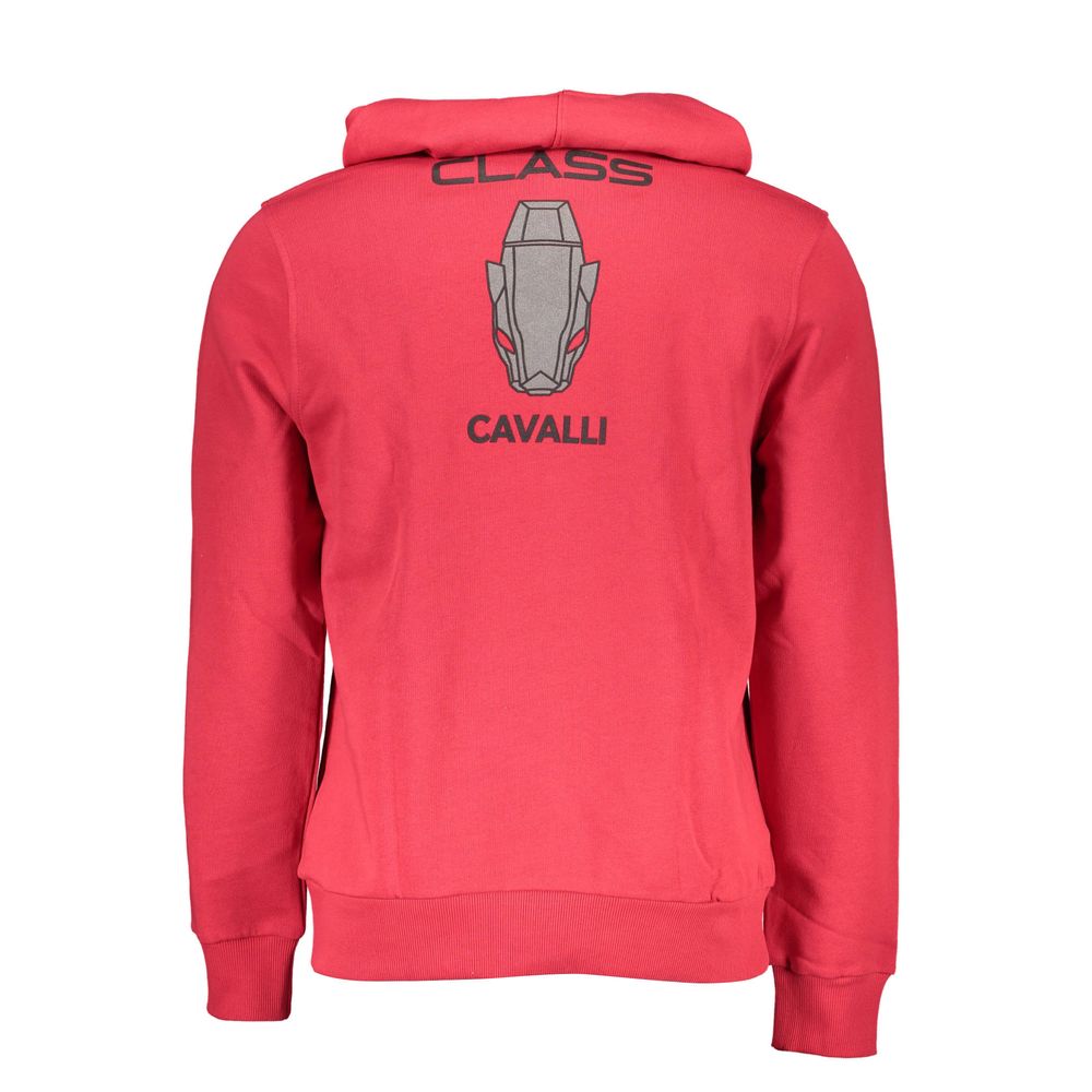 Cavalli Class Rosso Baumwoll-Sweatshirt für Herren