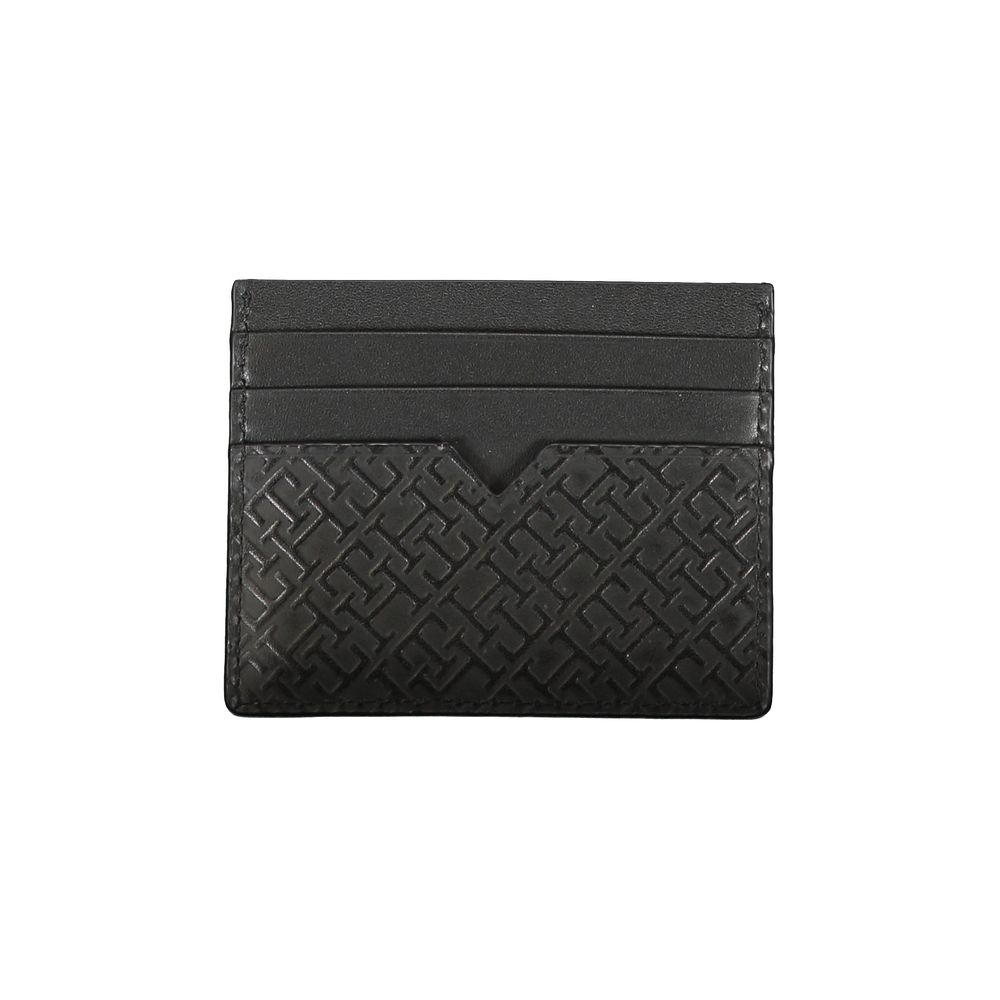 Tommy Hilfiger Schwarzes Leder Portemonnaie