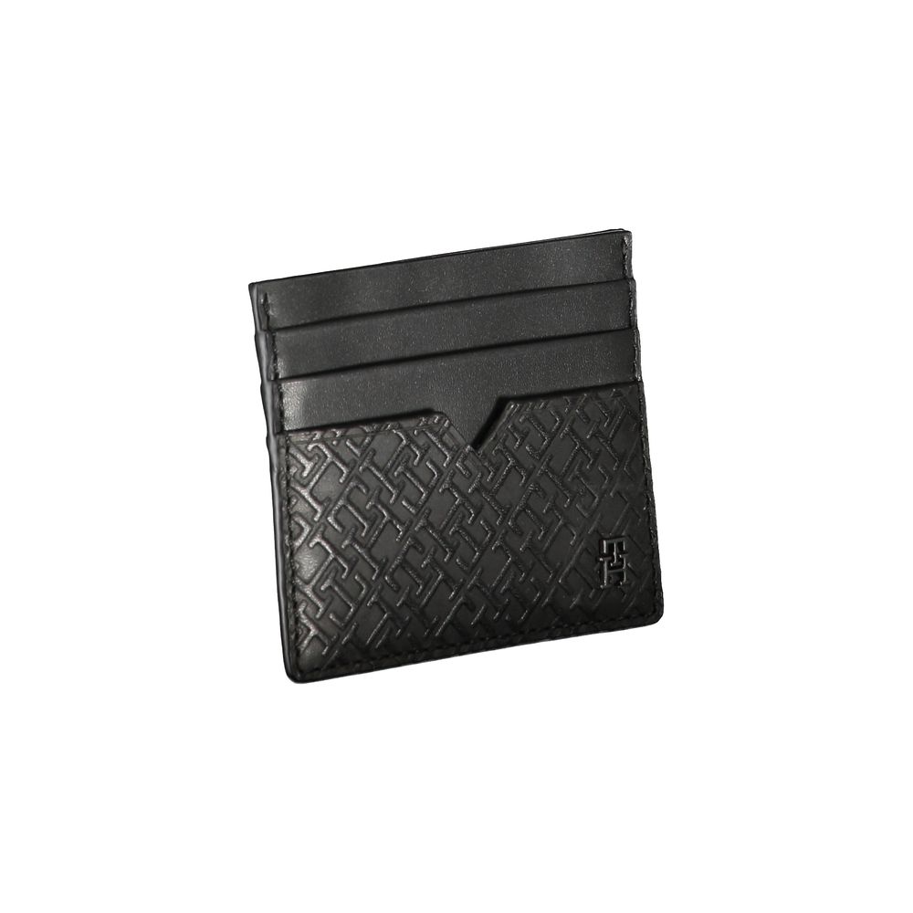 Tommy Hilfiger Schwarzes Leder Portemonnaie