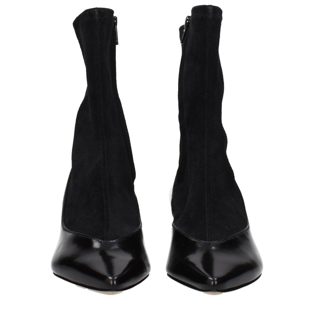 Jacquemus Schwarze Leder-Stiefeletten