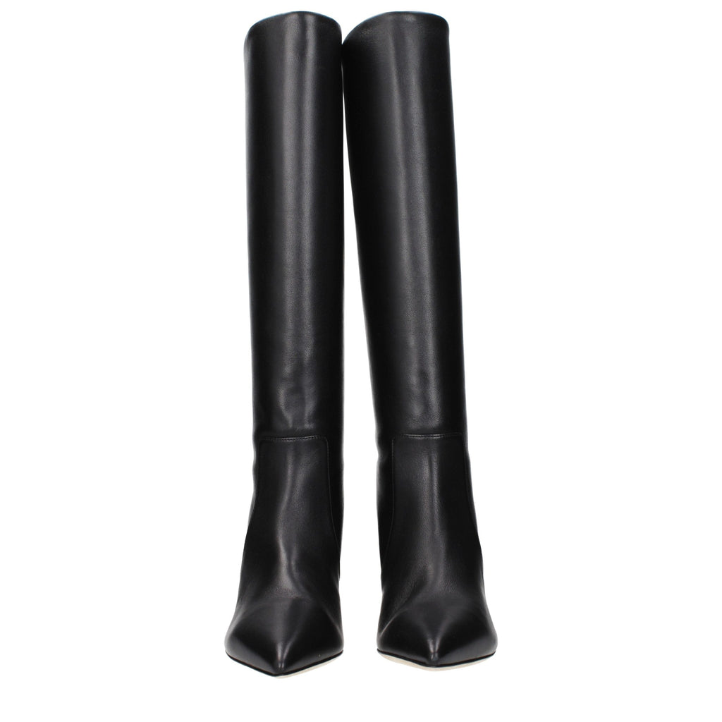 Paris Texas Schwarze Leder-Stiefeletten