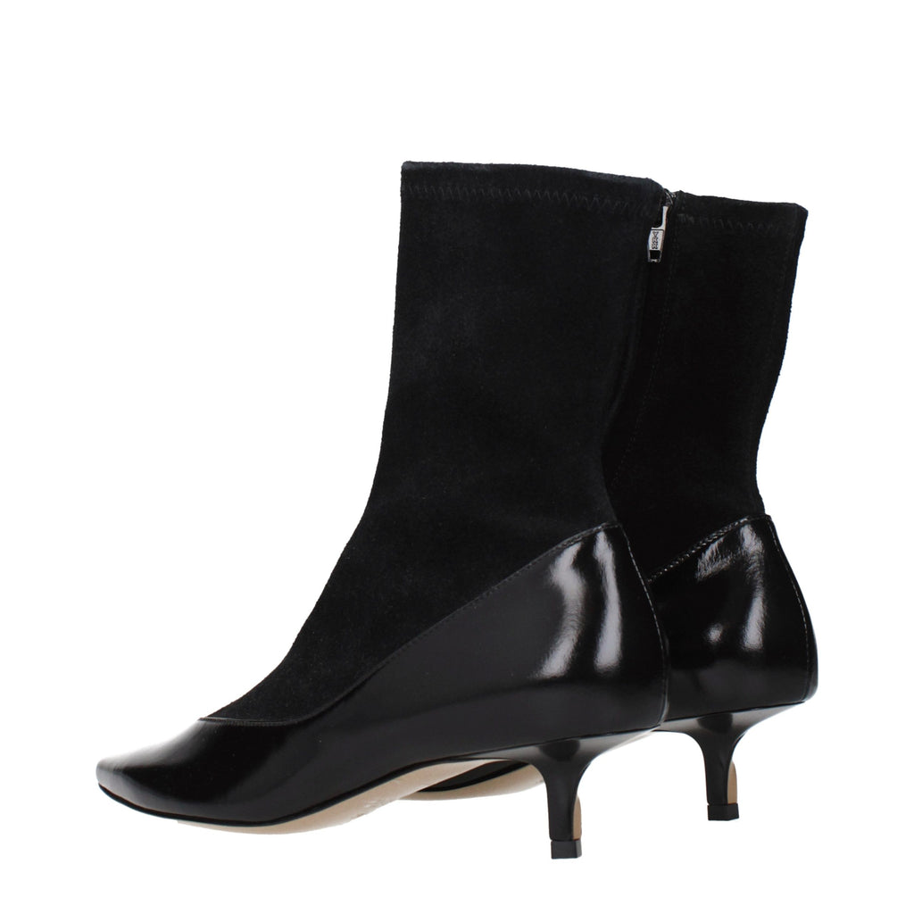Jacquemus Schwarze Leder-Stiefeletten