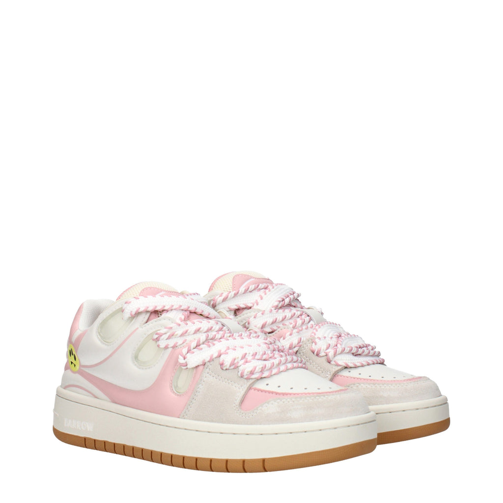 Barrow Weiße Low-Top-Sneaker aus Leder