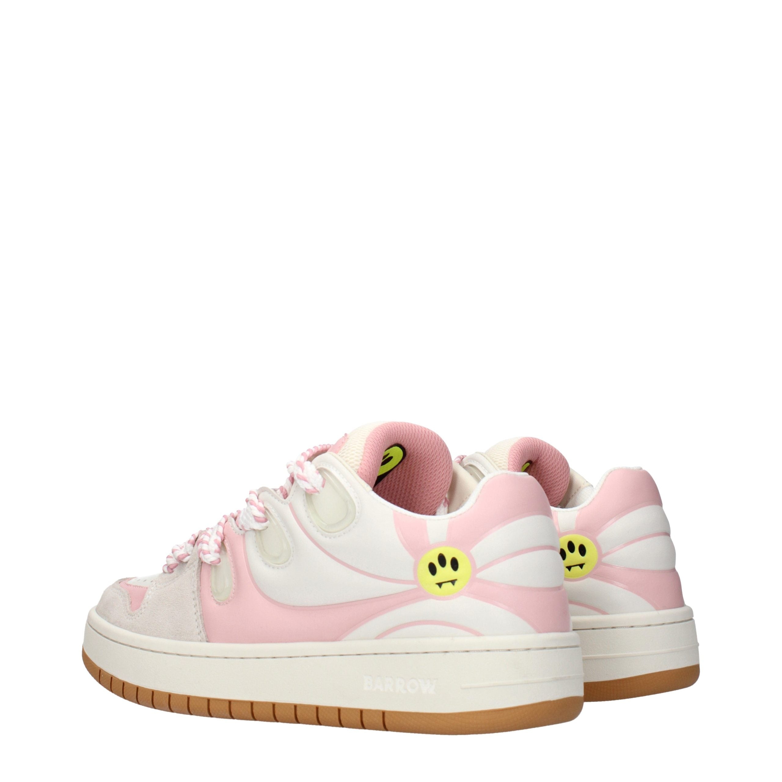Barrow Weiße Low-Top-Sneaker aus Leder