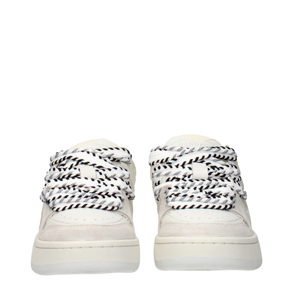 Barrow Weiße Low-Top-Sneaker aus Leder