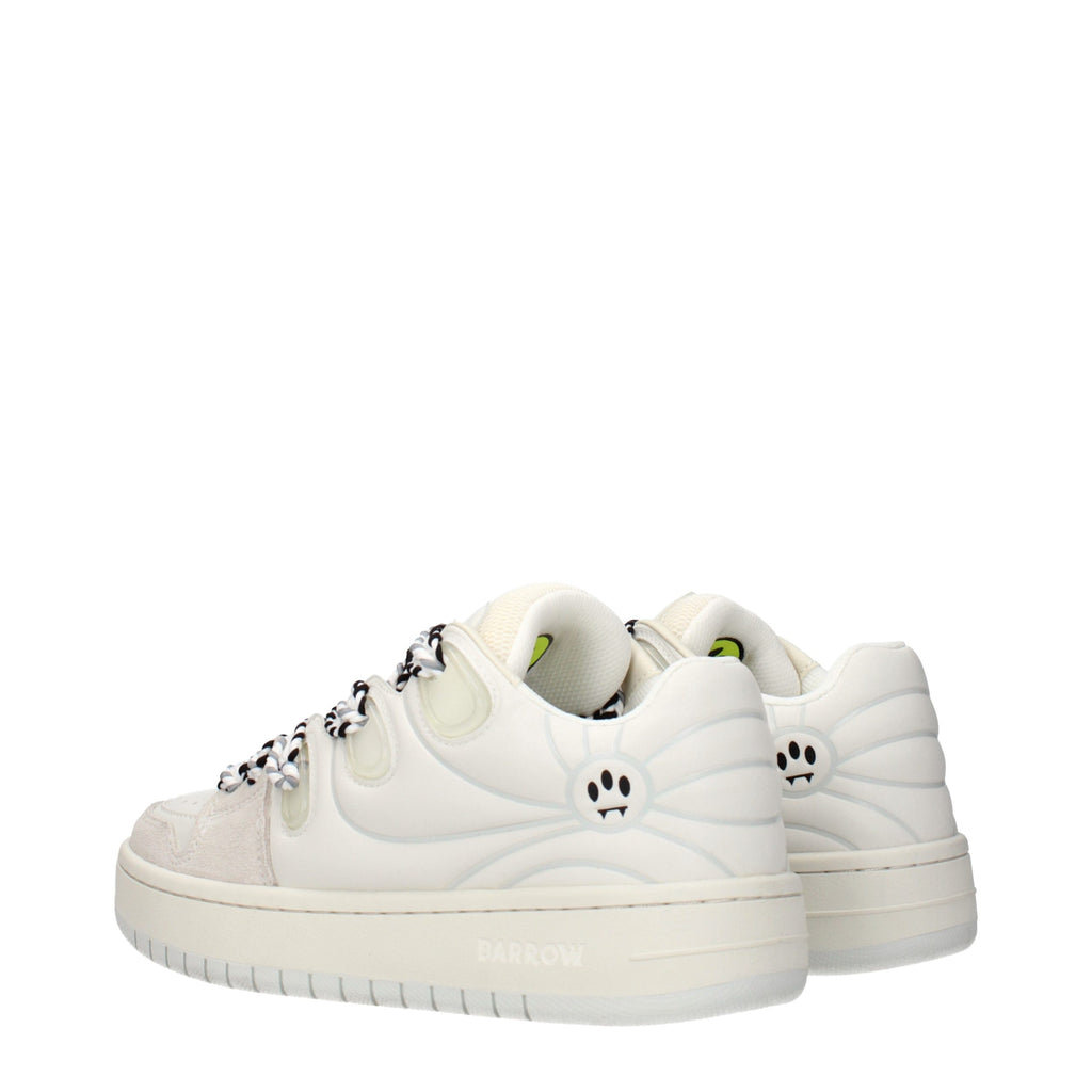 Barrow Weiße Low-Top-Sneaker aus Leder