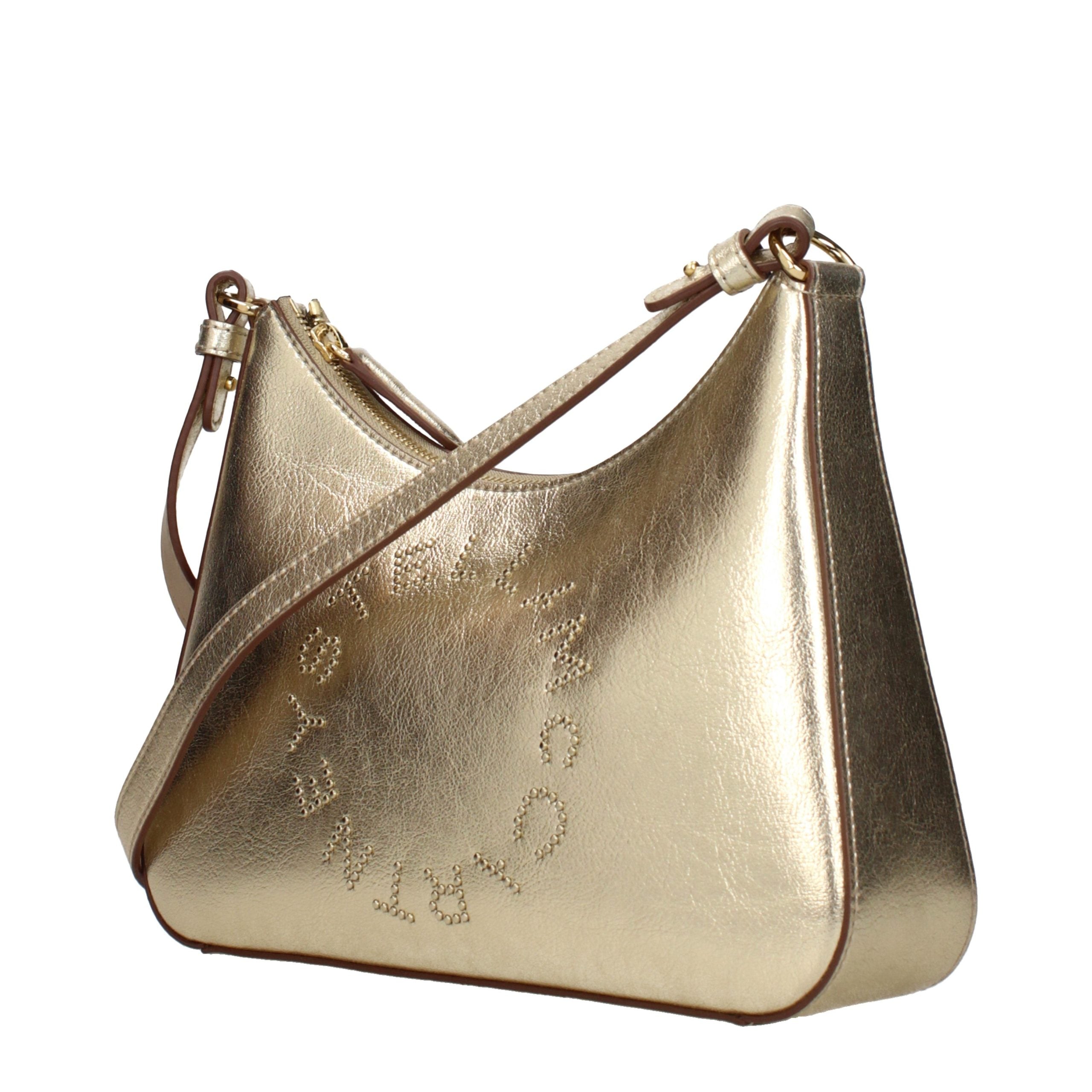 Stella McCartney Goldfarbene Leder Schultertasche