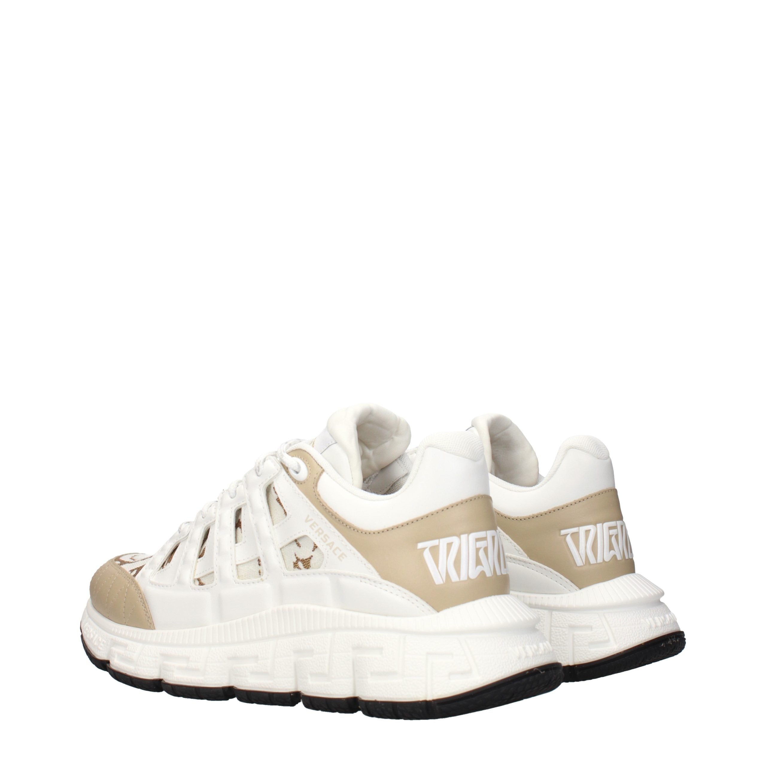 Versace Weiße Stoff-Sneaker im Athletic-Look